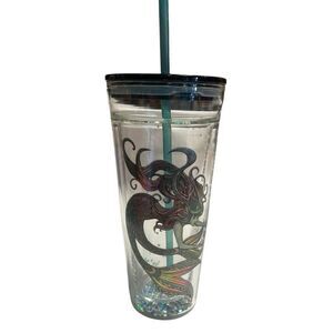 Starbucks China 20oz Goddess Double Glass Straw Cup Mermaid Mugs Gifts Tumbler